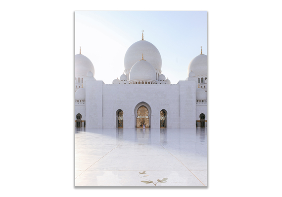 Sheikh Zayd Große Moschee Abu Dhabi Foto Poster, Größe: 60x90 cm, Rahmen: Silber, image 